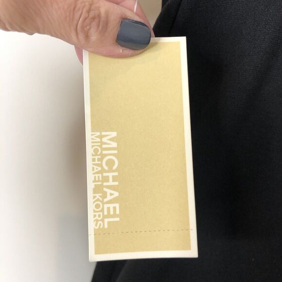 Michael Michael Kors NWT Women's Black Skirt Back Exposed Zipper Size 16 - Picture 4 of 7